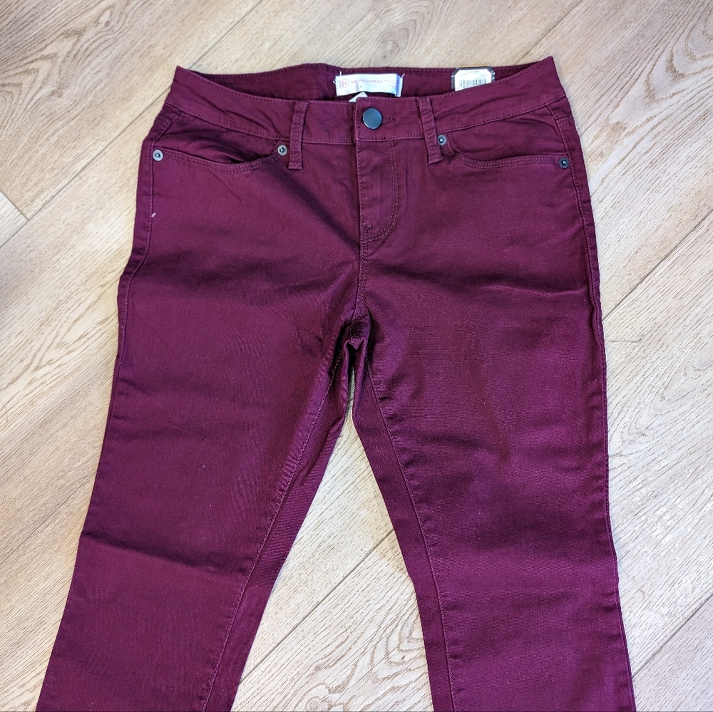 Women's maroon jeans